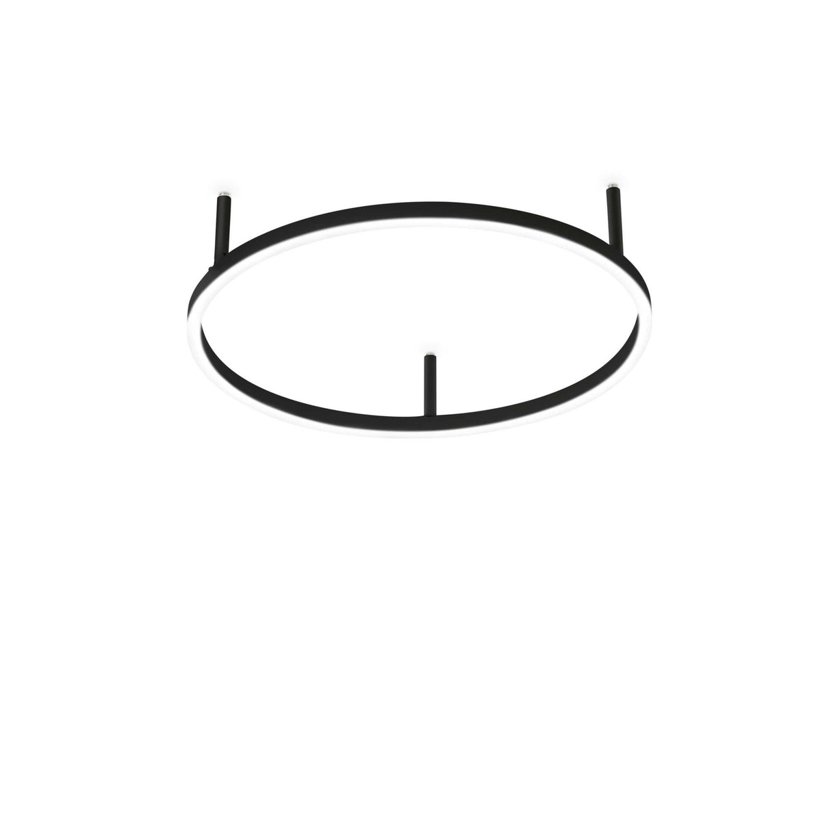 Oracle Slim Black Round Flush Light - 3000K On/Off