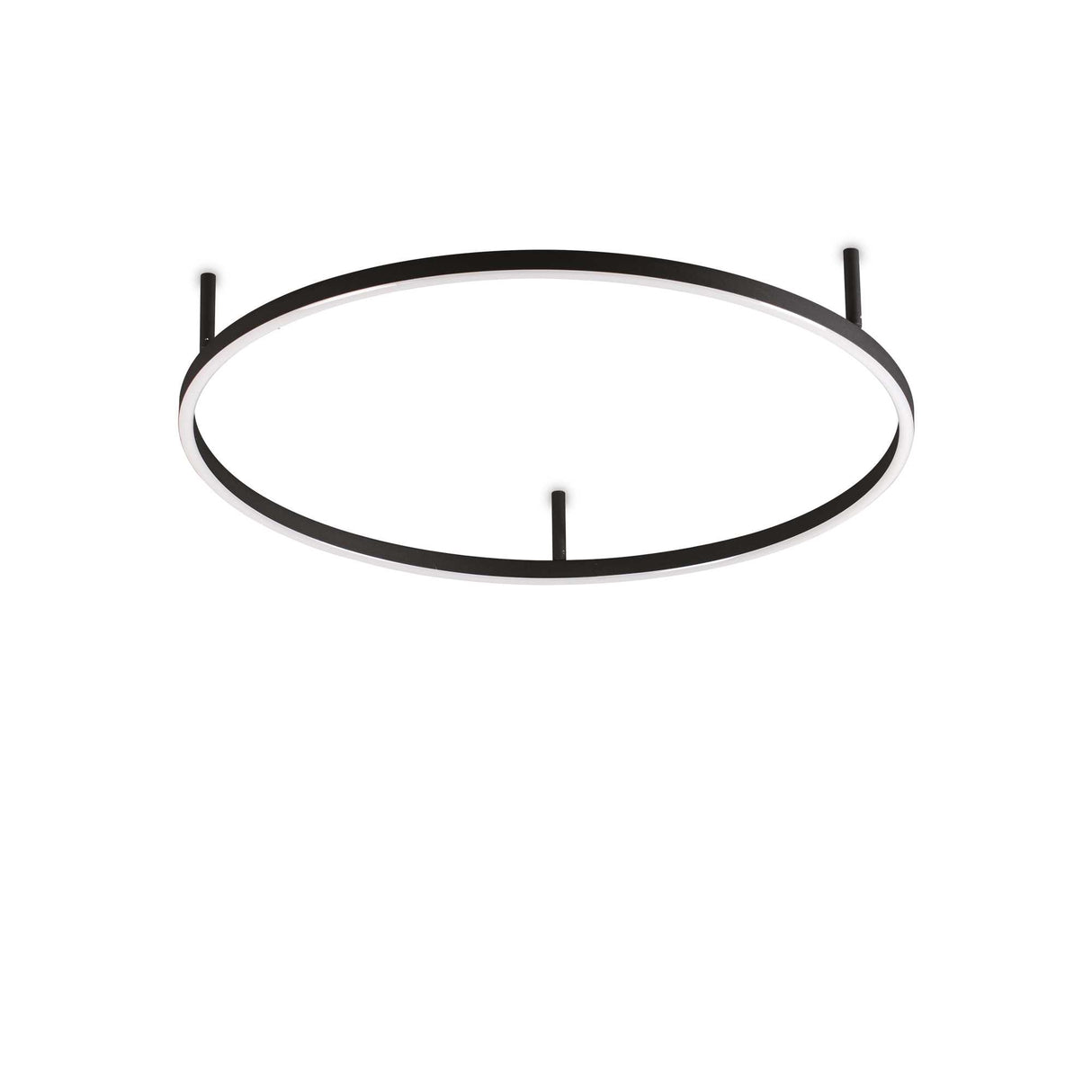 Sleek Black ORACLE Slim Flush Mount Light, Round 3000K