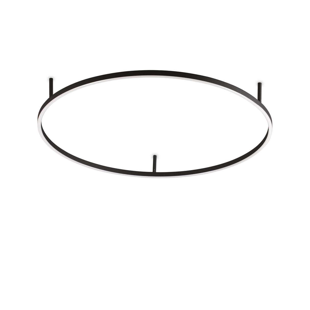 Oracle Slim Black Round Flush Light 3000K LED On/Off