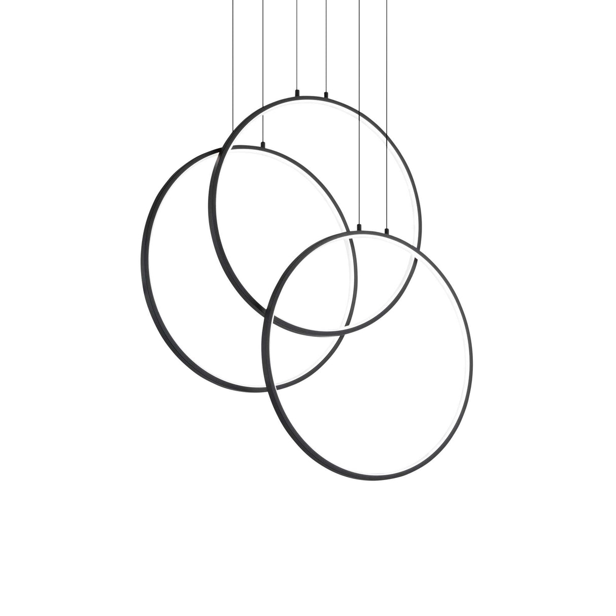 Black CIRCO Pendant Light with Copper Finish