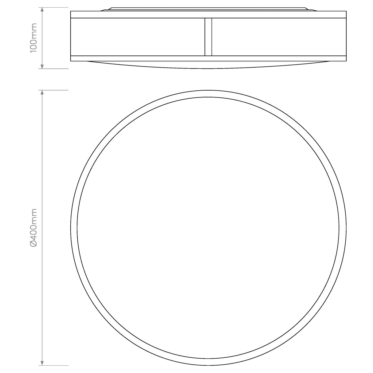 Mashiko Modern Round Chrome Ceiling Light for Bathrooms 400mm