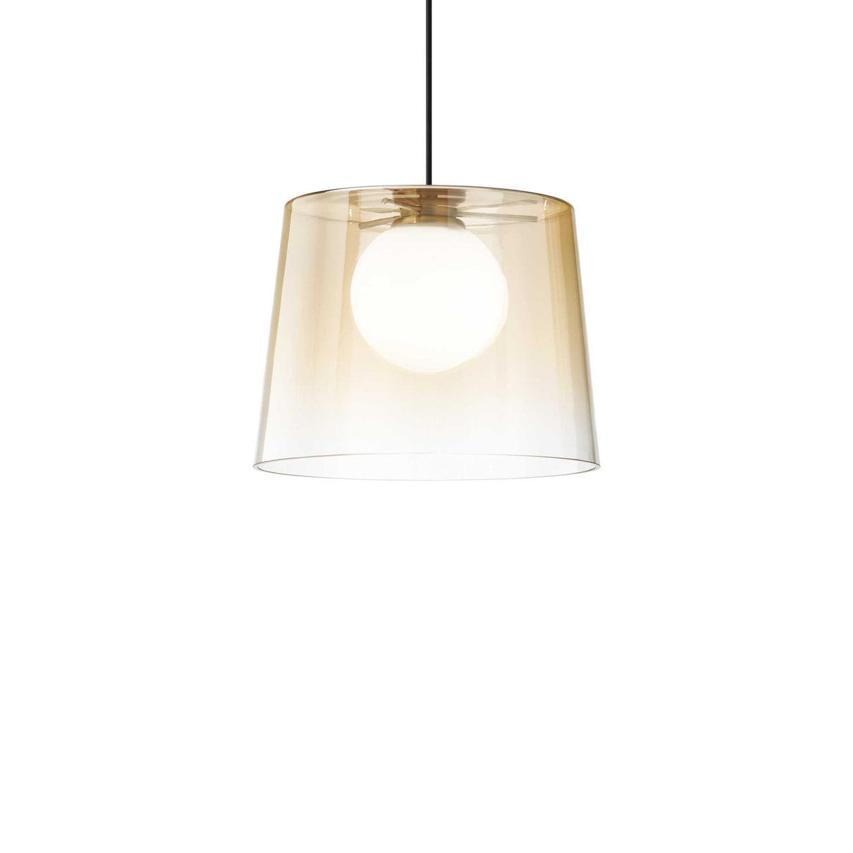 Amber Glow Single-Bulb Pendant Light