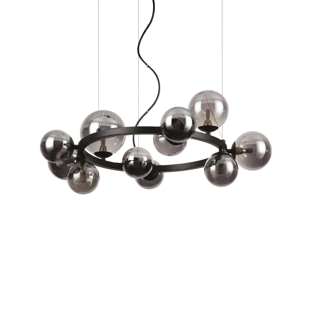 Smoky Elegance: The Perlage 11-Bulb Pendant Light