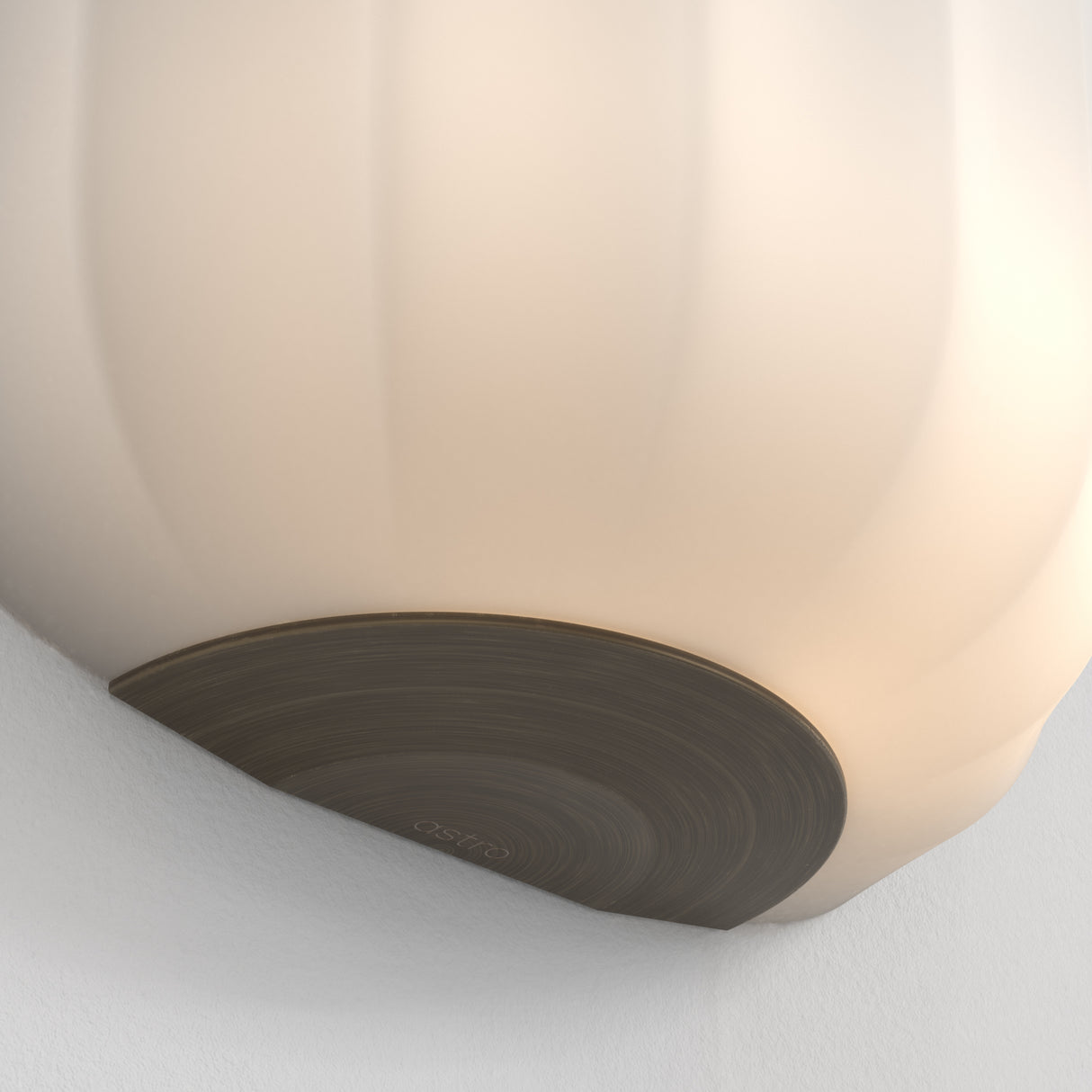 Bronze and White Glass Veo Wall Lamp