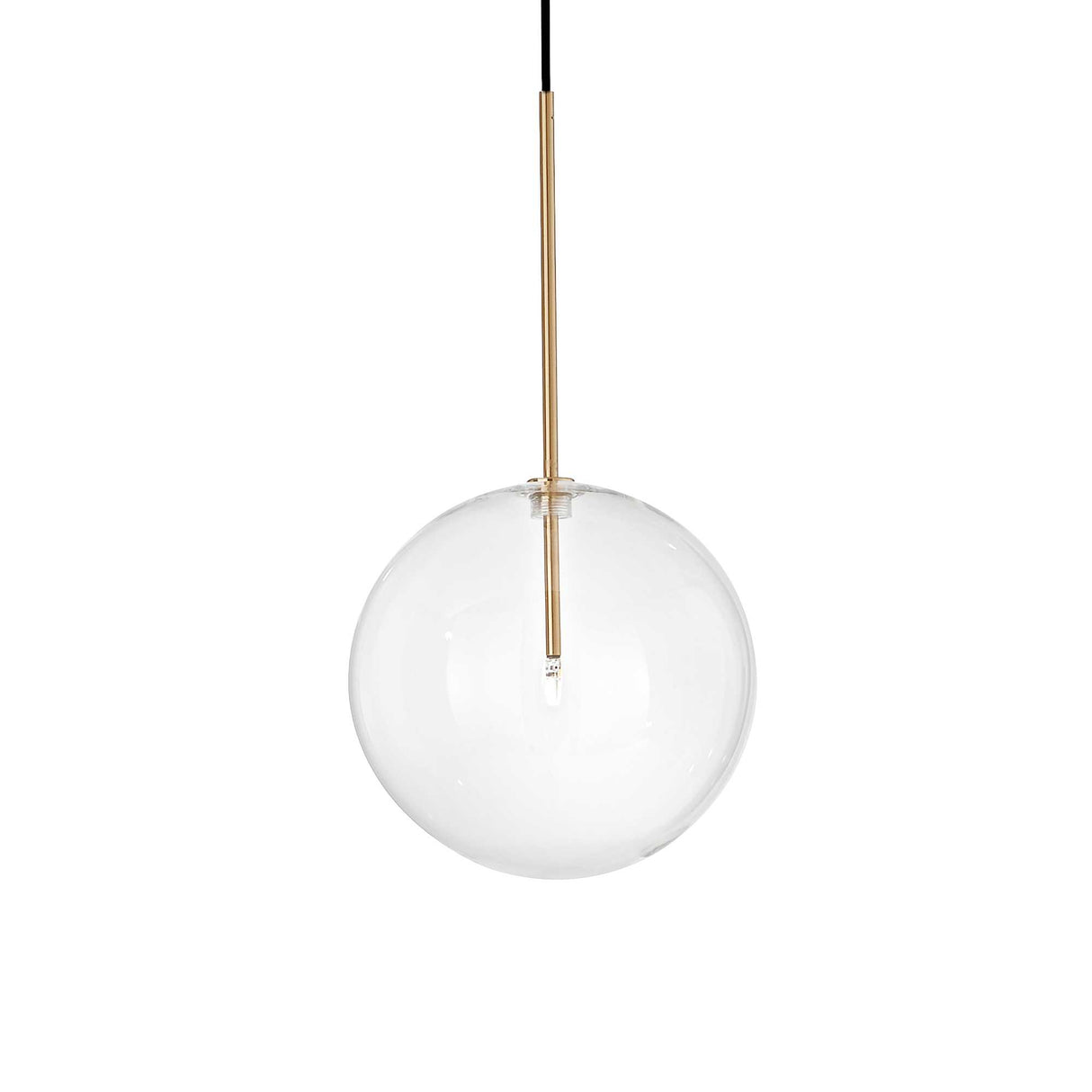 Elegant Brass Pendant Light - Single Bulb Design D25