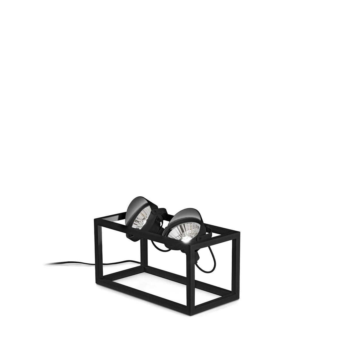 Sleek Black Dual-Bulb AUDIO Lamp