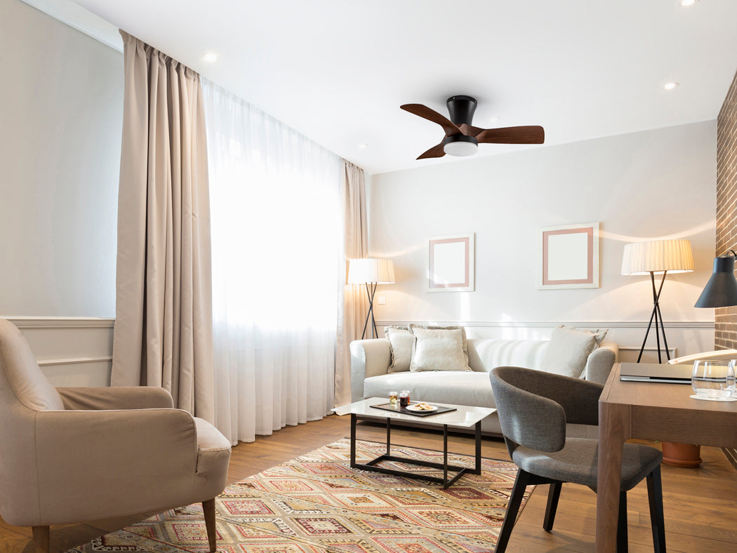 Nordic Black/Walnut Ceiling Fan