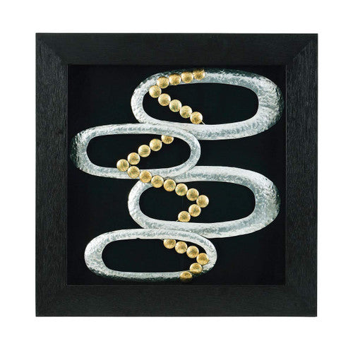 Hammered Circles Framed Wall Art