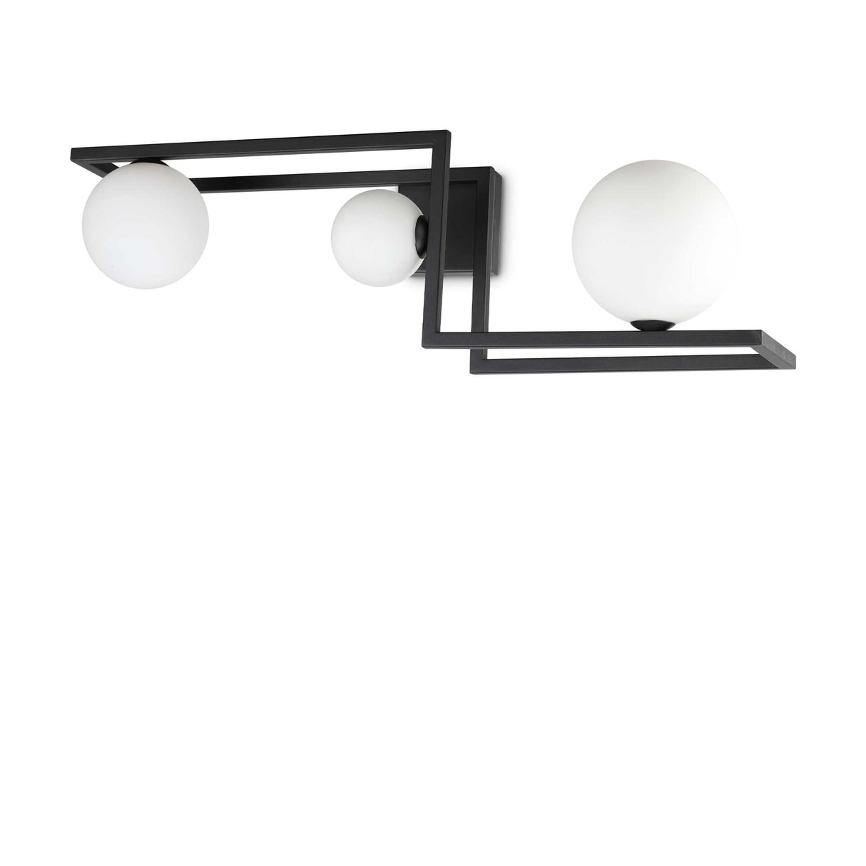 Black Tri-Light Flush Mount - ANGOLO Series