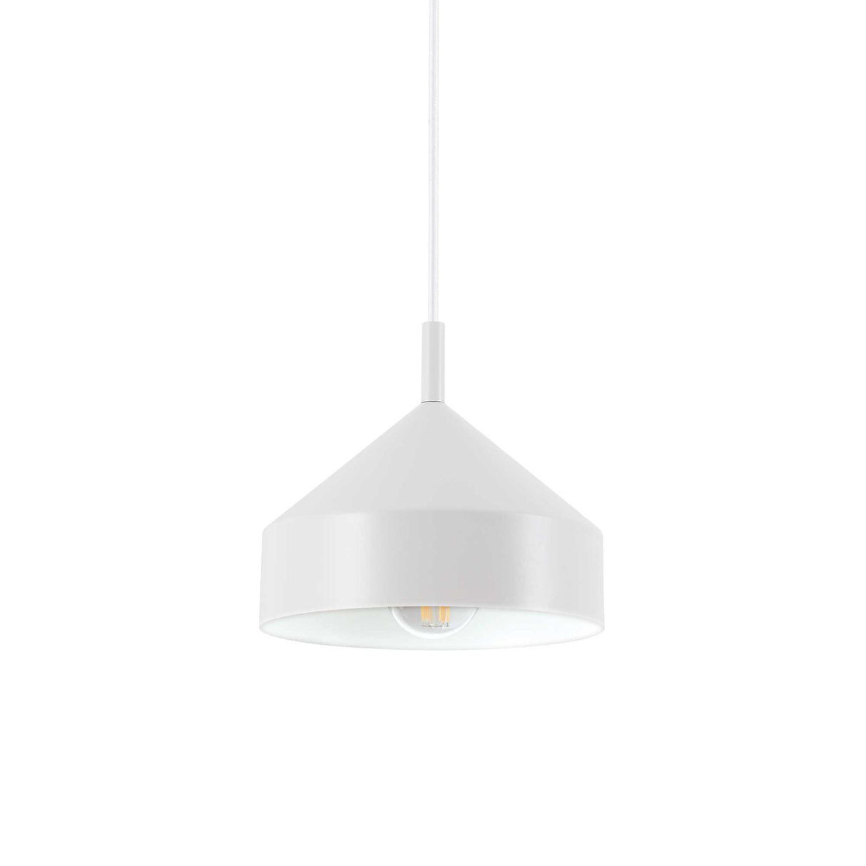 Elegant White YURTA Pendant Light with Single Bulb