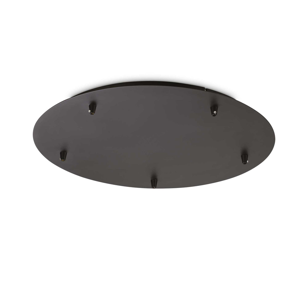Black Rosette Chandelier - 5 Light Fixture