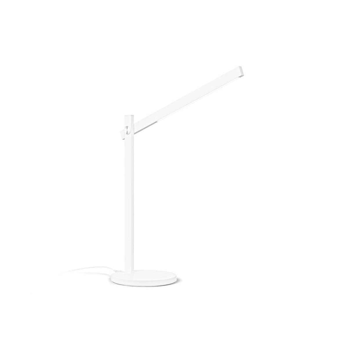 Sleek White Pivot Illumination Lamp