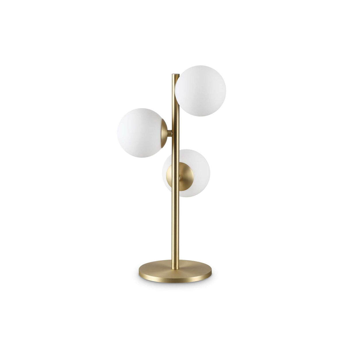 Elegant White Triple-Bulb Perlage Table Lamp