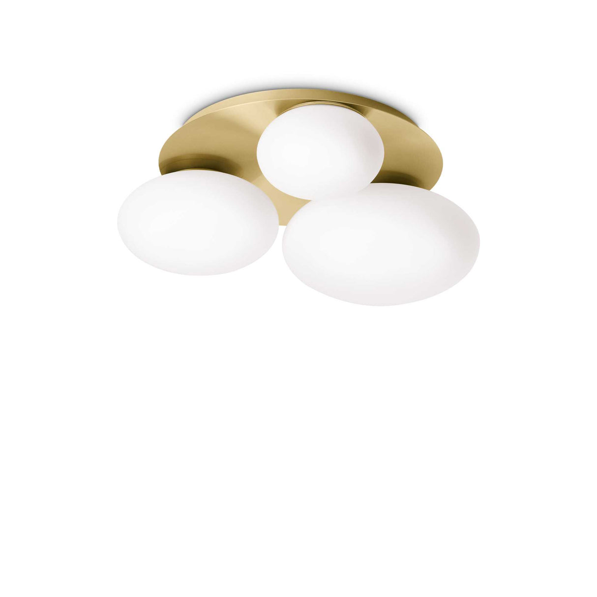 Brass Elegance: Tri-Bulb NINFEA Ceiling Light