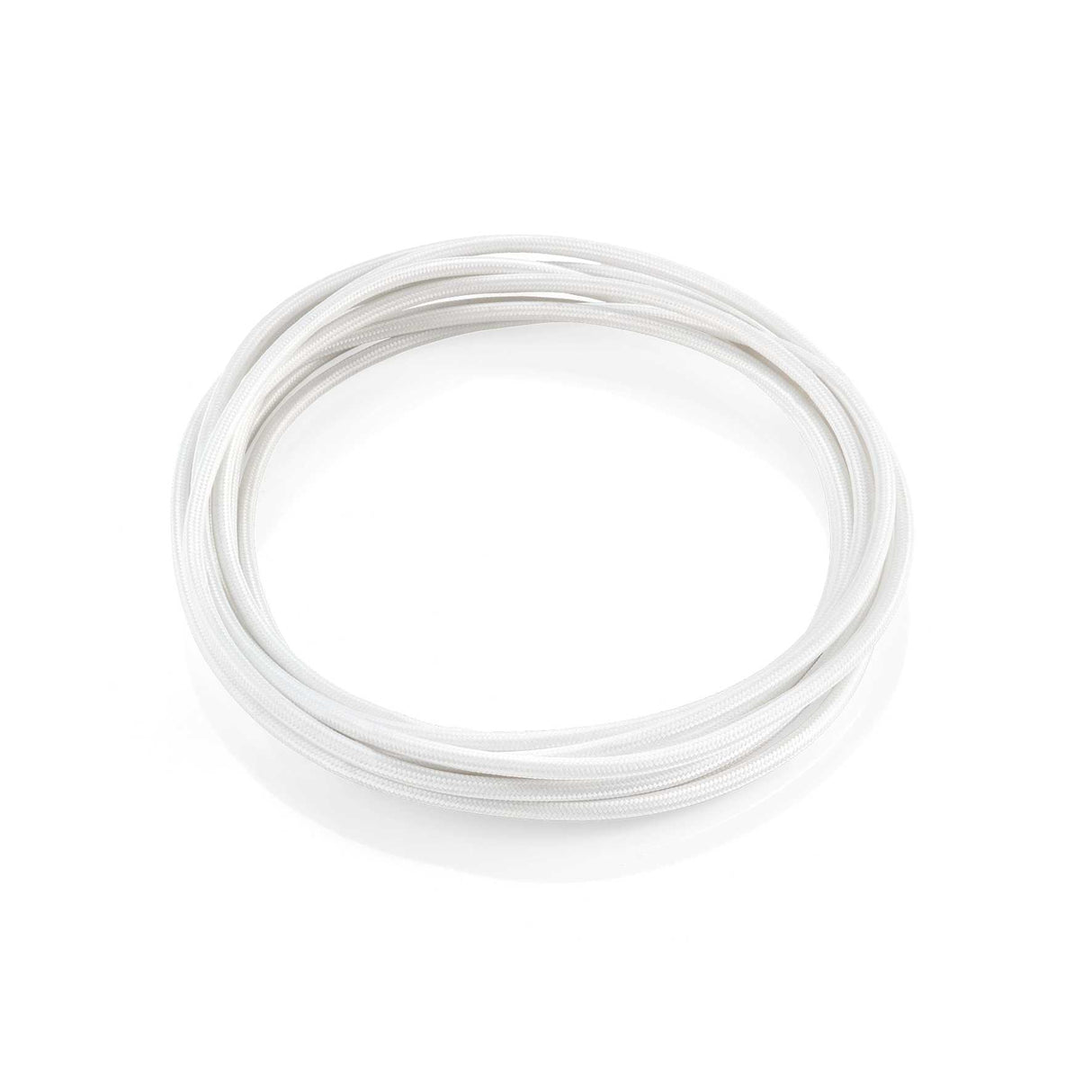 White Braided Fabric Cable - 10 Meters