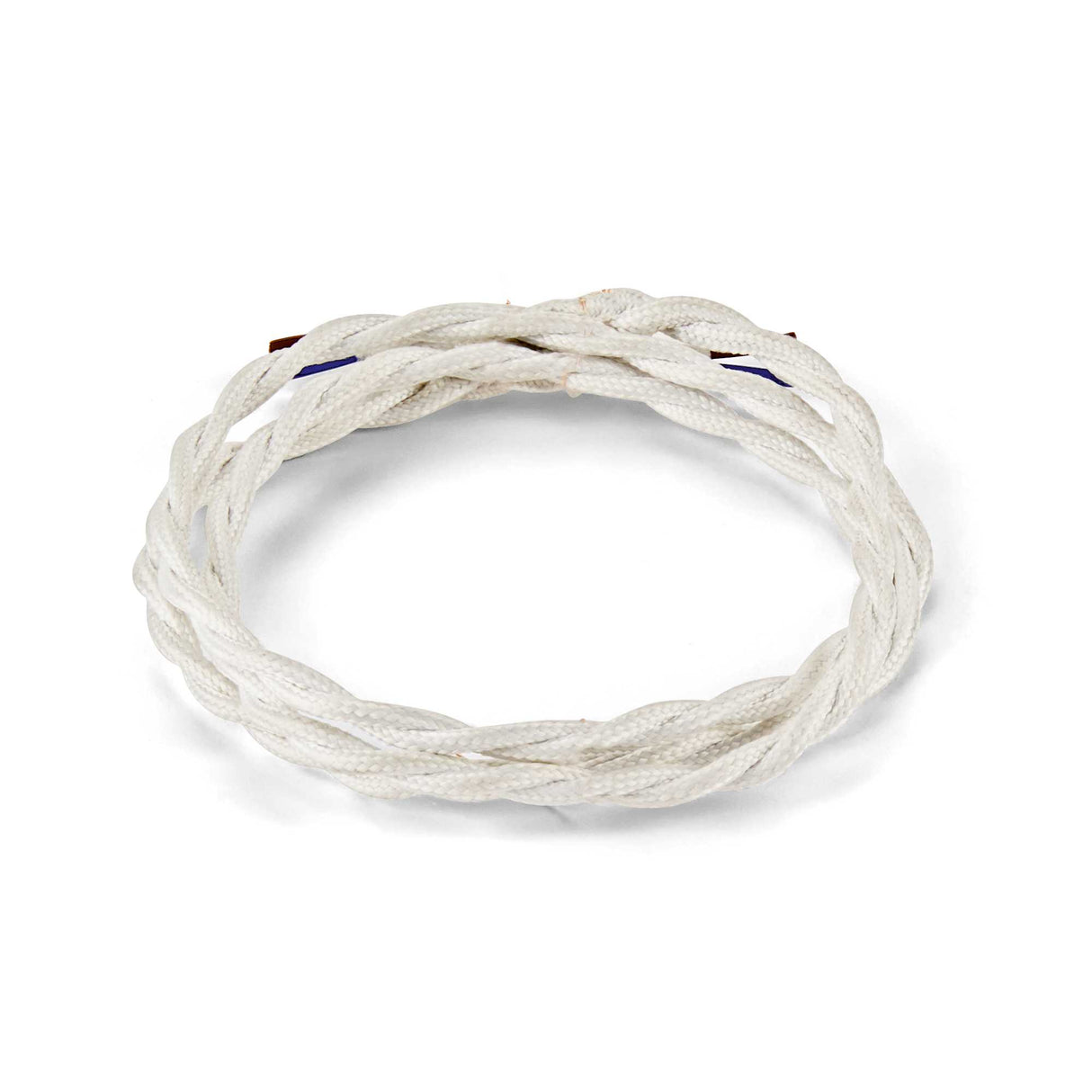 Braided Fabric Cord 10M White