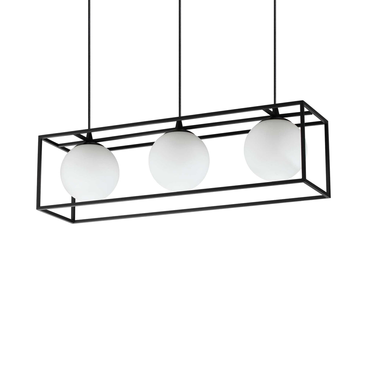 Black Triple-Bulb LINGOTTO Pendant Light