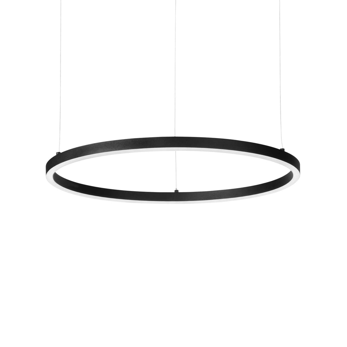 Sleek Black Circular Pendant Light - Oracle Slim 3000K DALI