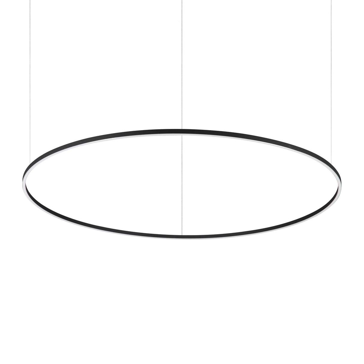 Elegant Black ORACLE SLIM Round Pendant Light - 4000K D150