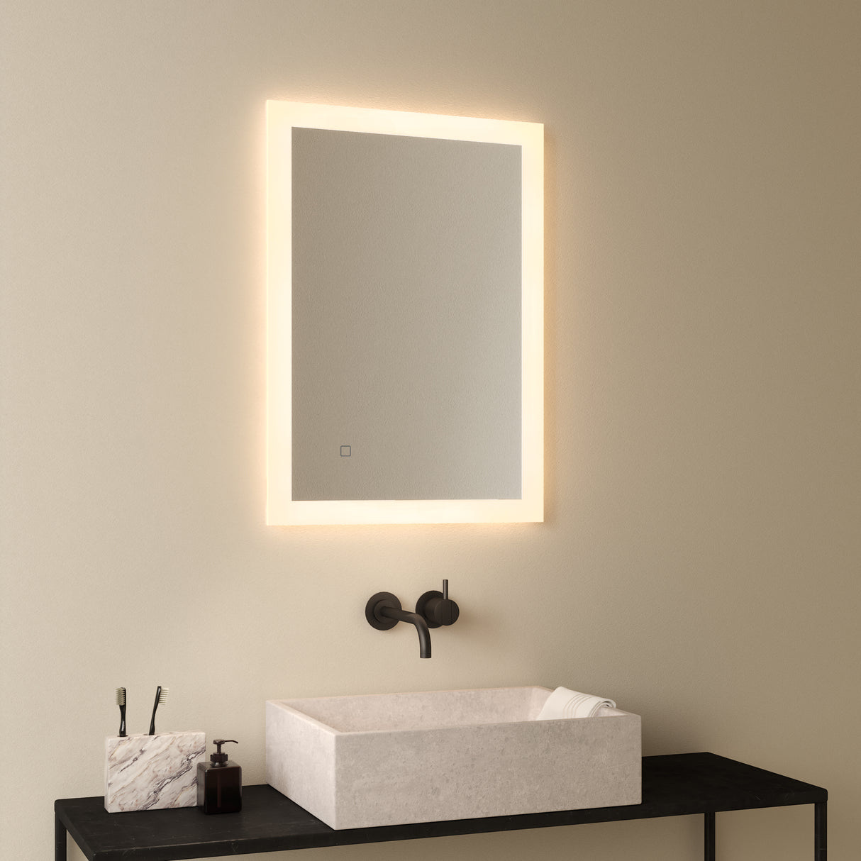 Elegant Ascot 700 Rectangular Glass Mirror Light