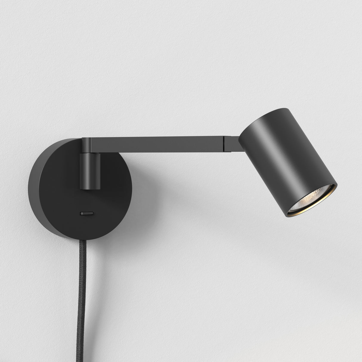 Ascoli Matte Black Plug-In Swivel Light