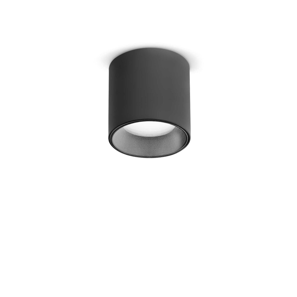 Sleek Round Black Flush Light - 4000K Illumination