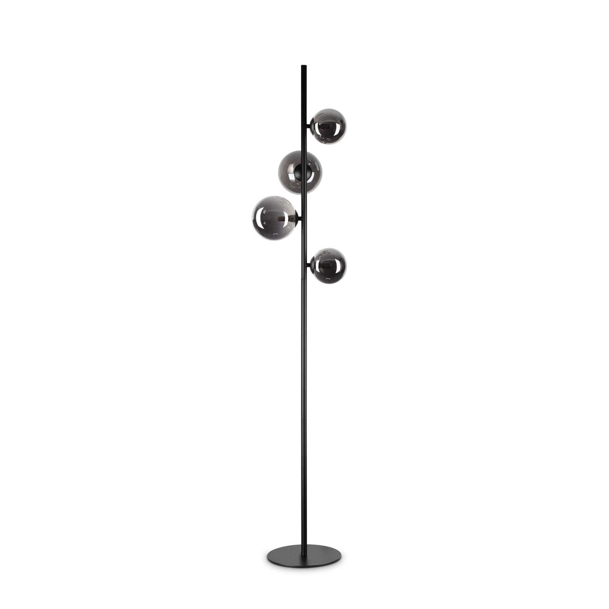 Smoked Glass Quad Bulb Perlage Pendant Lamp