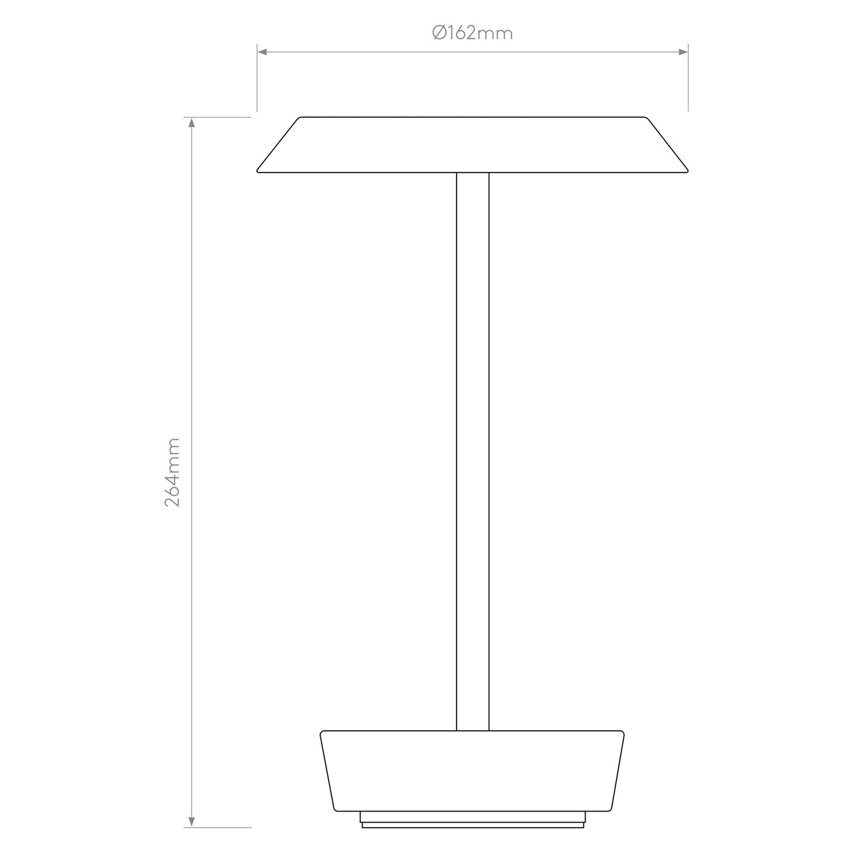 Sleek Halo Black Portable Lamp