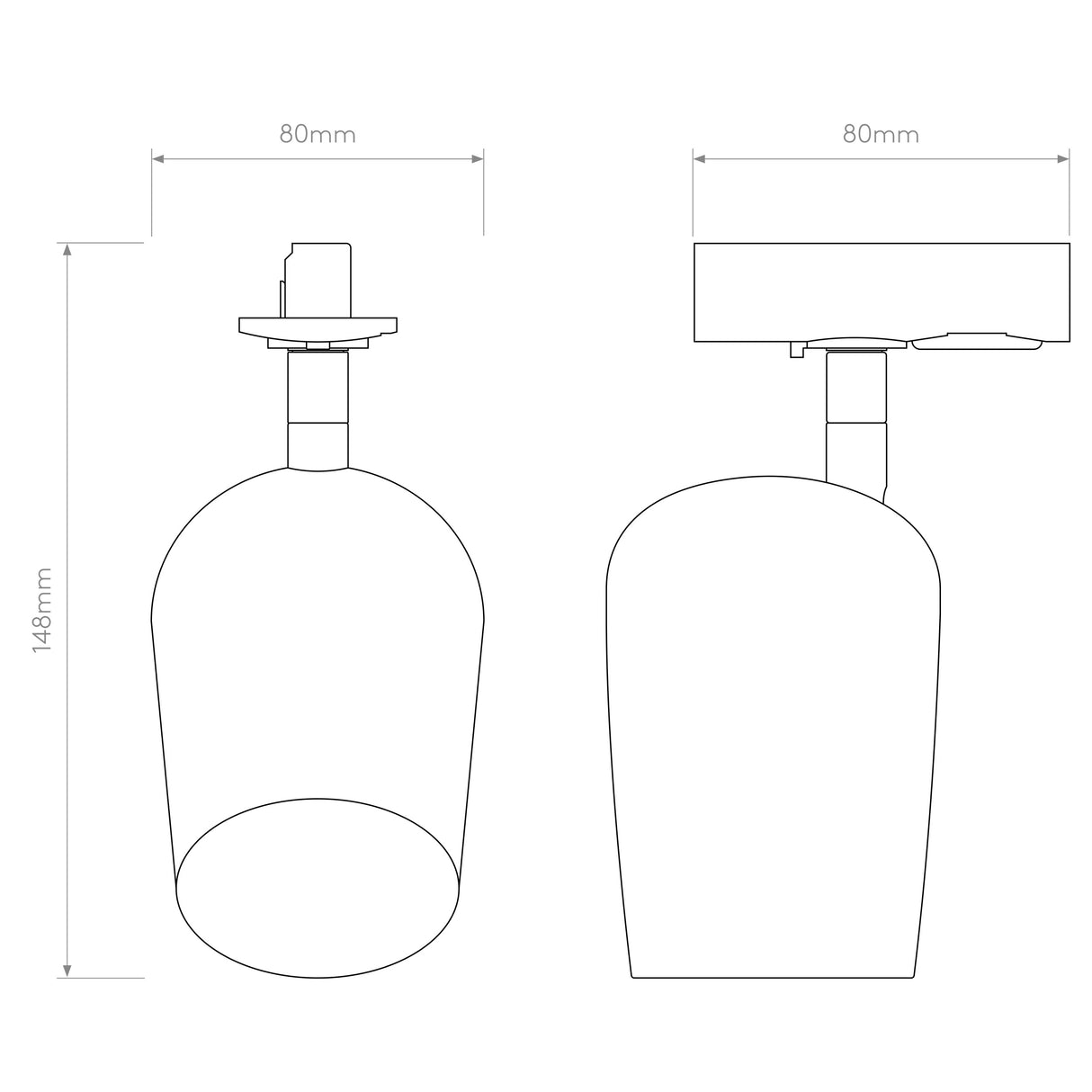 Contemporary White Koto Track Lighting Fixture