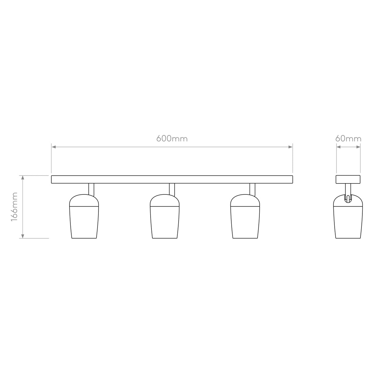 Modern Trio Adjustable Spotlights in Matte White Finish