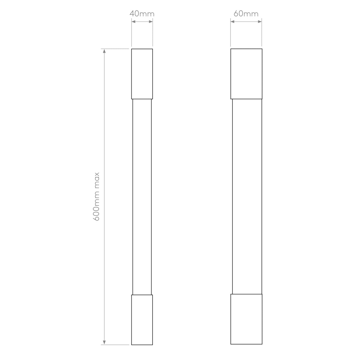 Sleek Palermo 600 LED Matte Black Wall Sconce