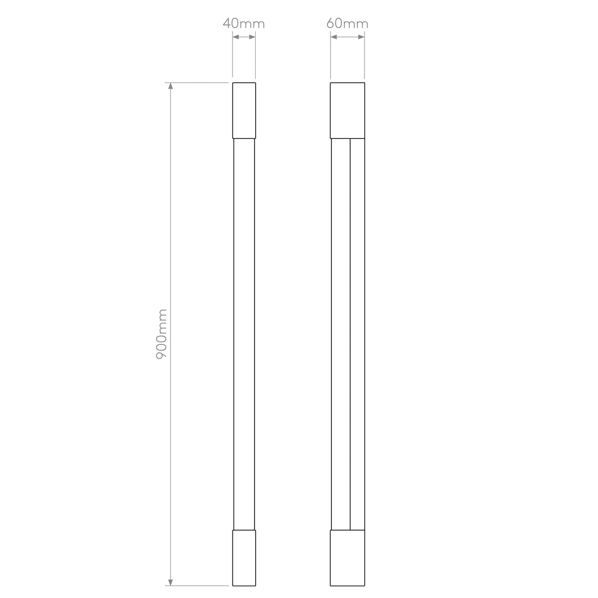 Sleek Palermo 900 LED Wall Fixture in Matte Black