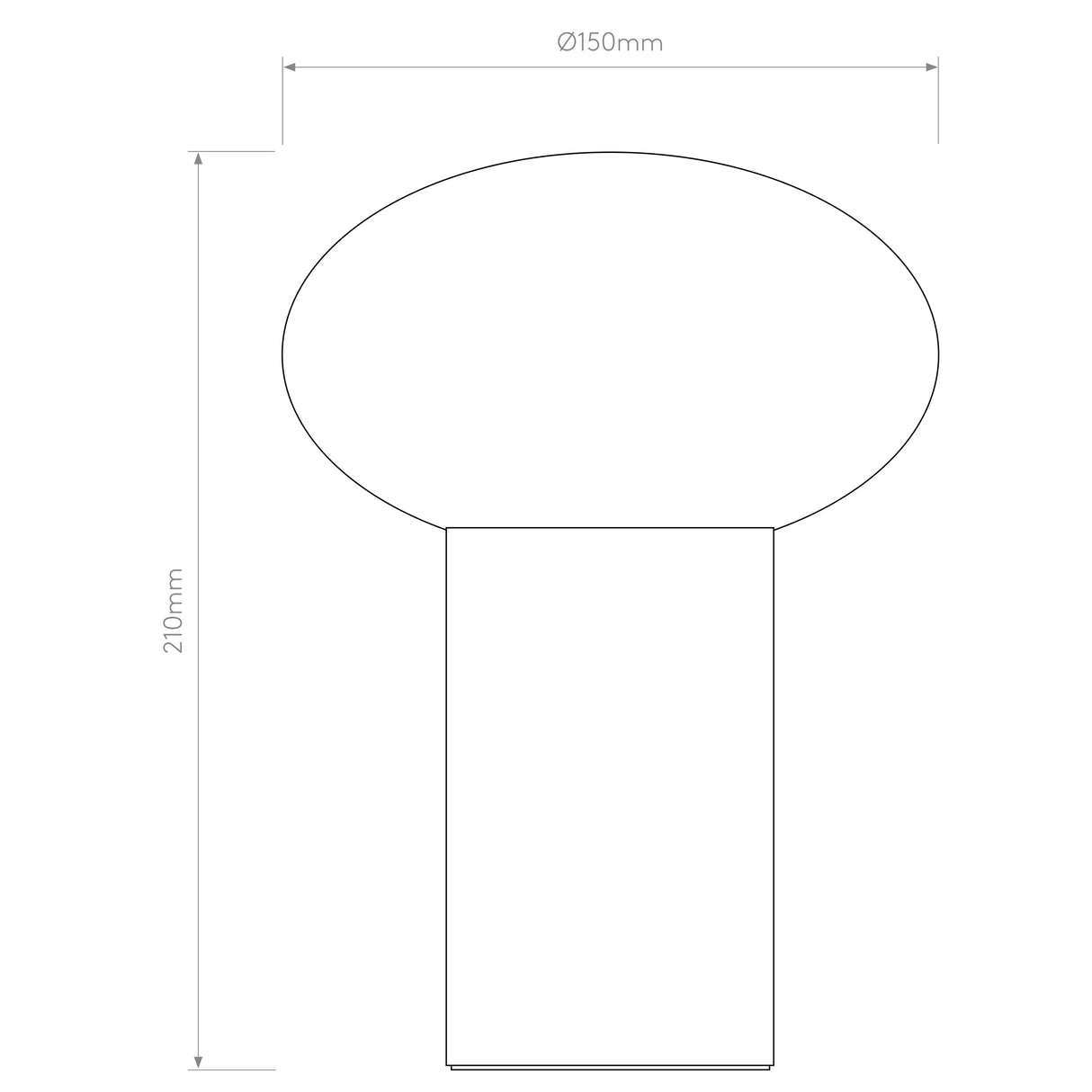 Pebble Grey Zeppo Portable Lamp