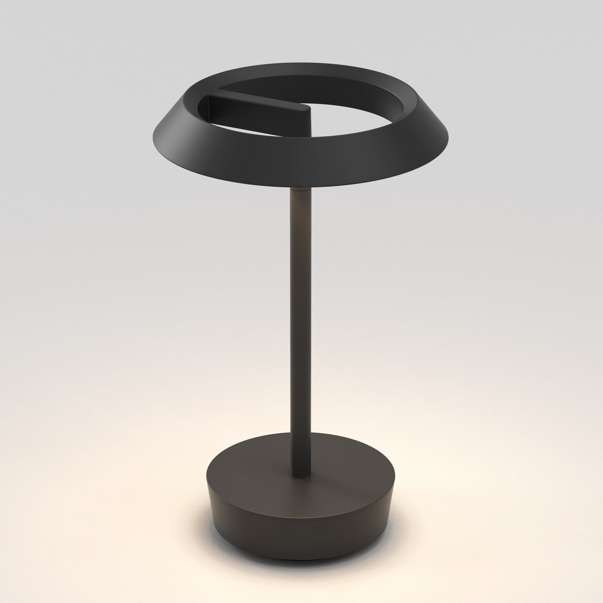 Sleek Halo Black Portable Lamp