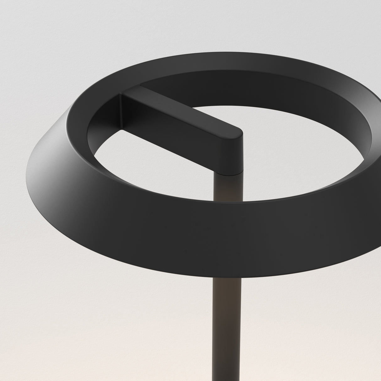 Sleek Halo Black Portable Lamp