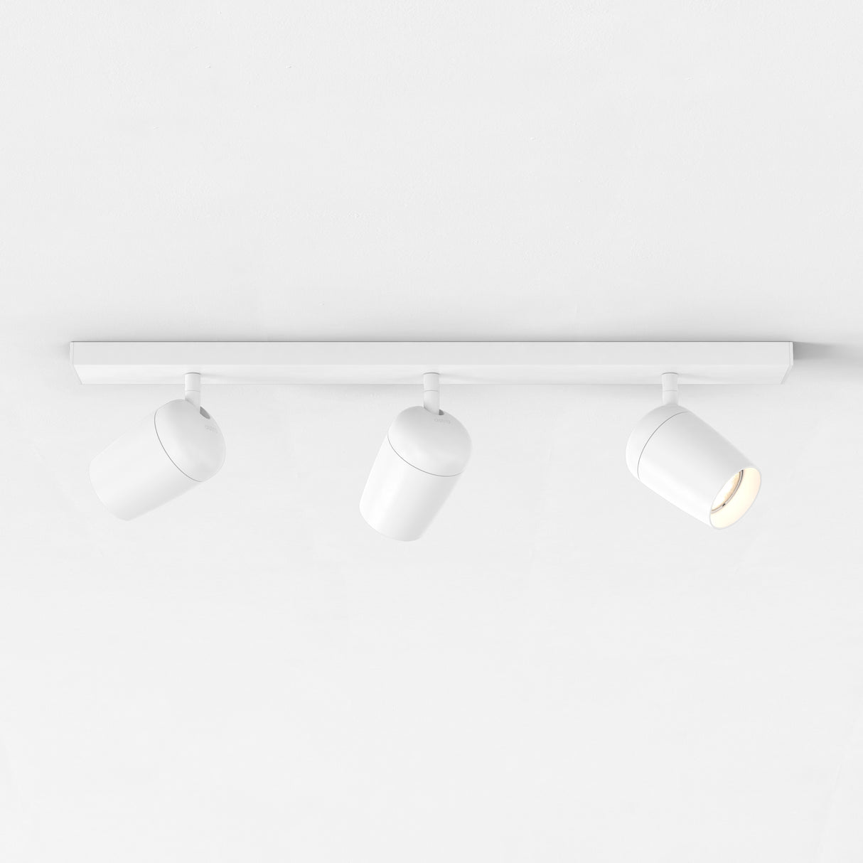 Modern Trio Adjustable Spotlights in Matte White Finish