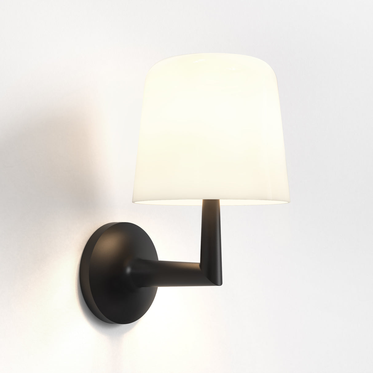 Sleek Matte Black Wall Sconce