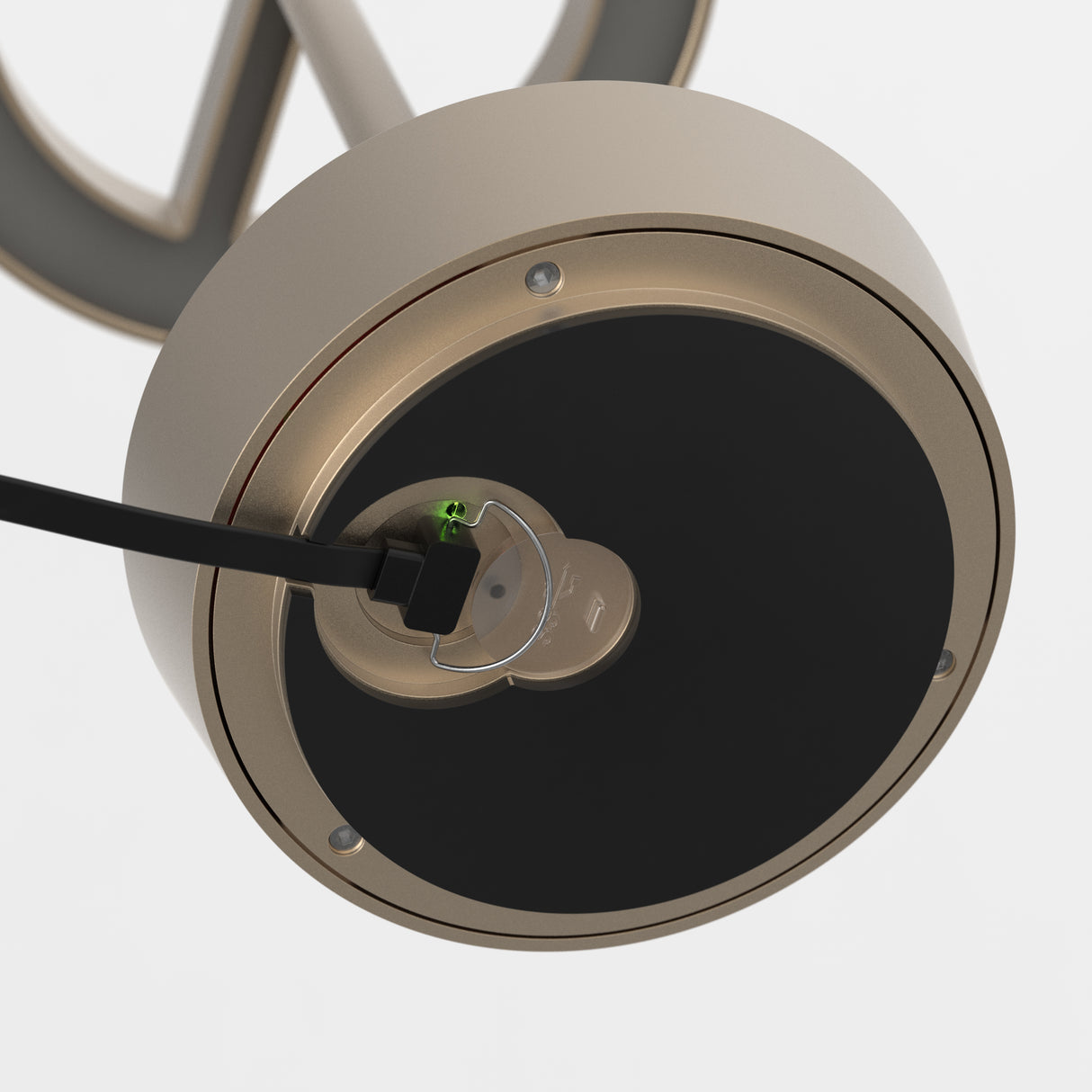Radiant Elegance: Light Bronze Halo Lamp