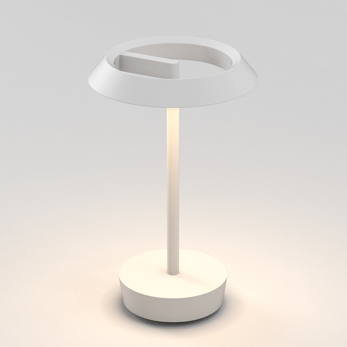 Bliss Illumination: Portable Halo Lamp in Matte White