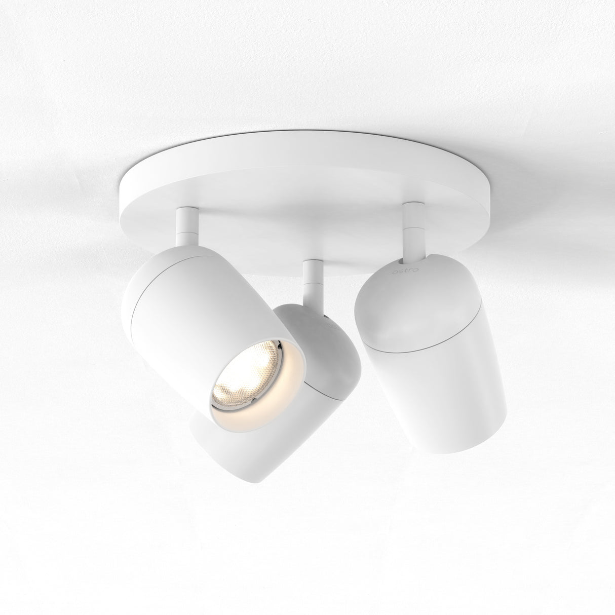 Elegant Trio: Rounded Matte White Pendant Lights