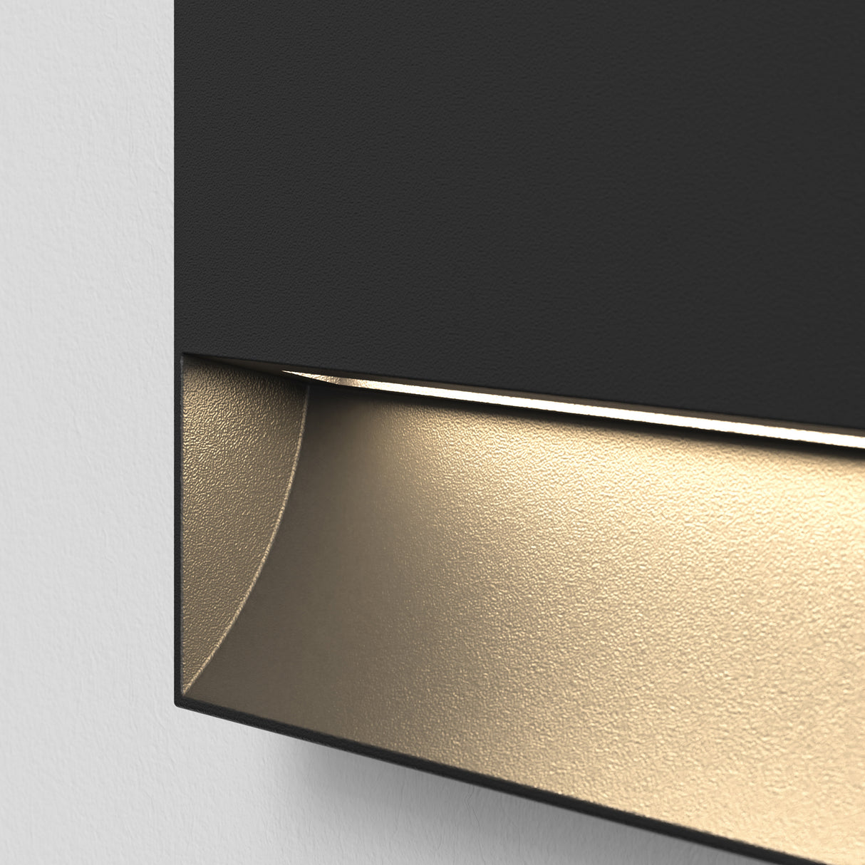 Sleek Black Mori 250 Wall Light in Textured Finish