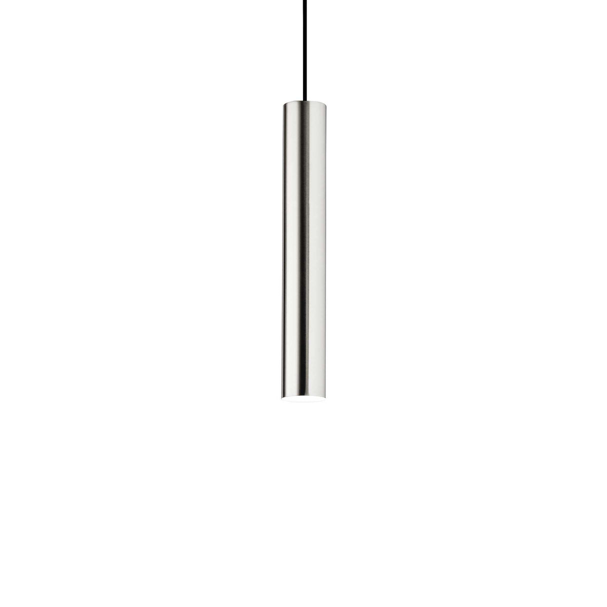 Nickel Elegance: Single Bulb Pendant Light D06