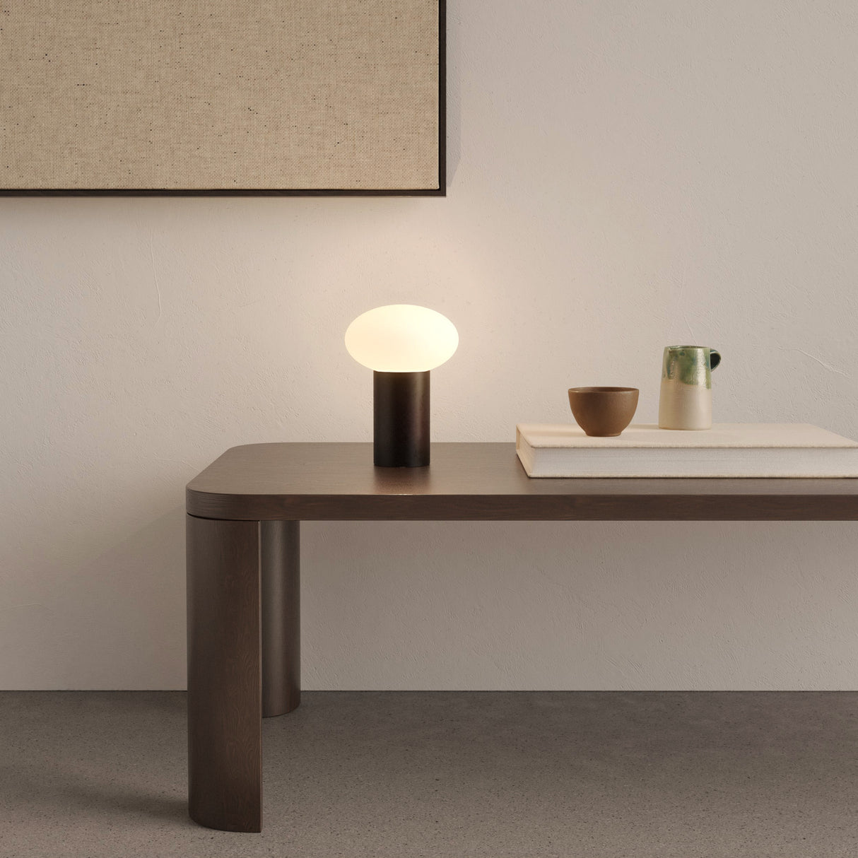 Matte Black Zeppo Table Lamp - Portable Elegance