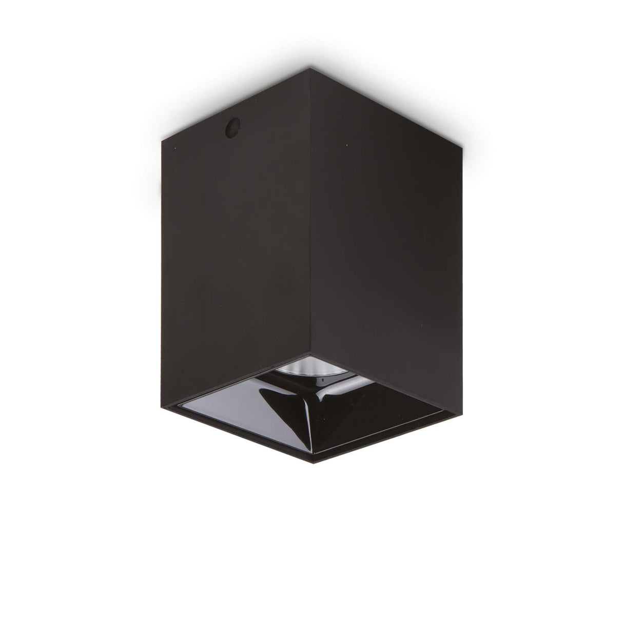 Sleek Black Square Flush Ceiling Light