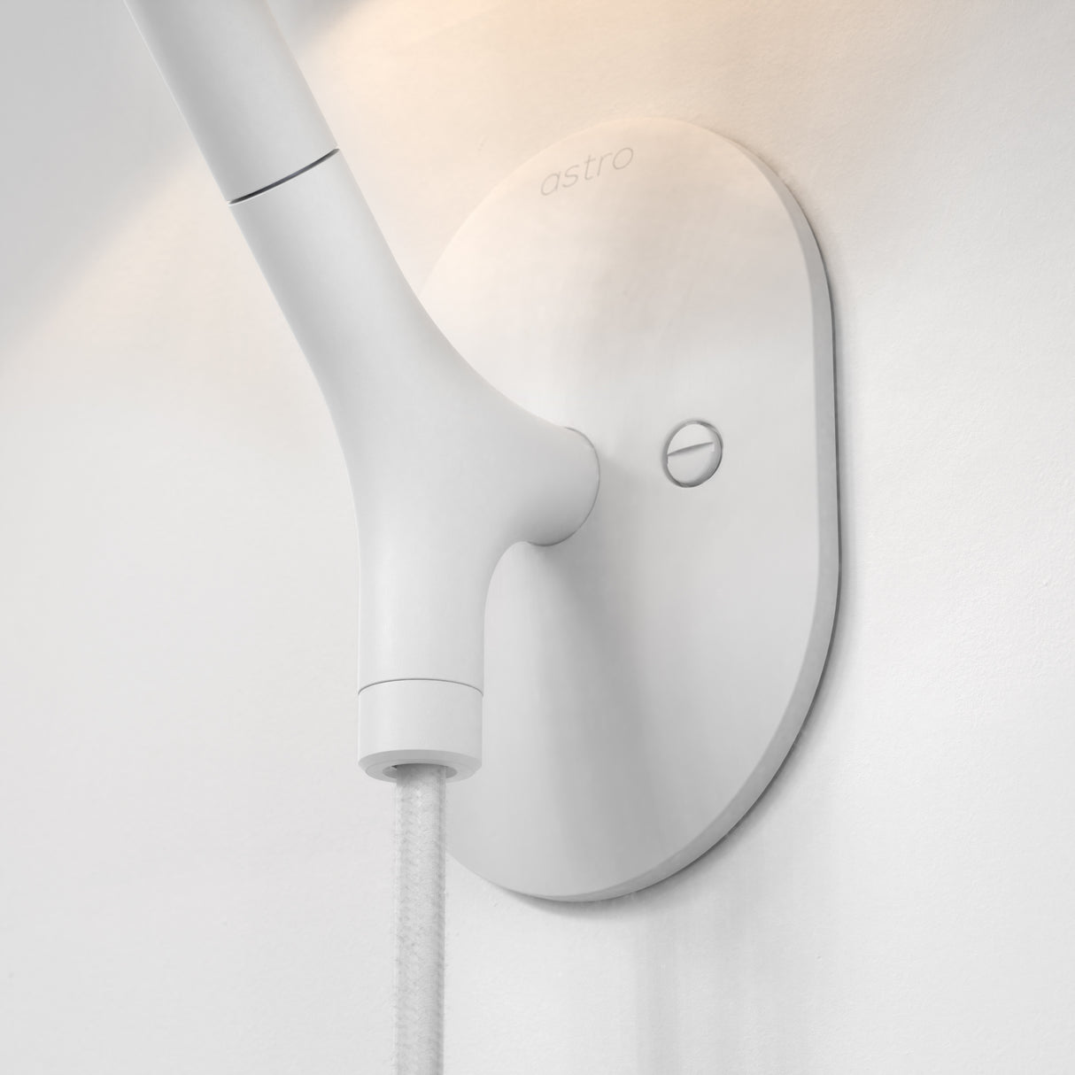 Modern Matte White Wall Sconce with Fabric Shade