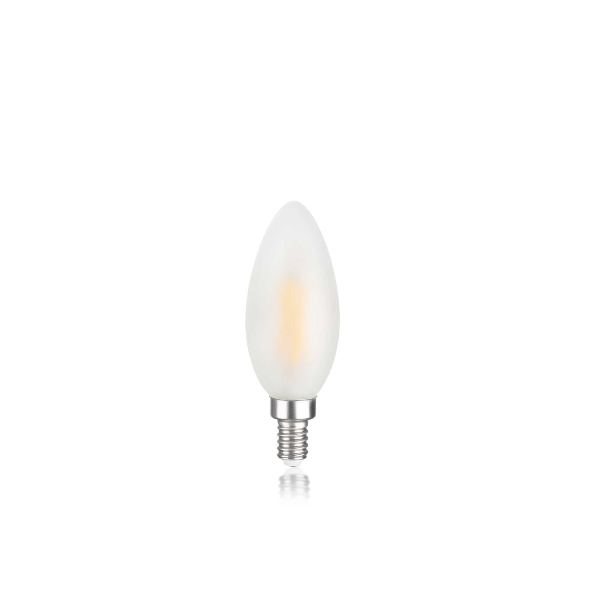 Elegant E14 Oliva 4W Satin LED: Warm 3000K Glow, CRI80