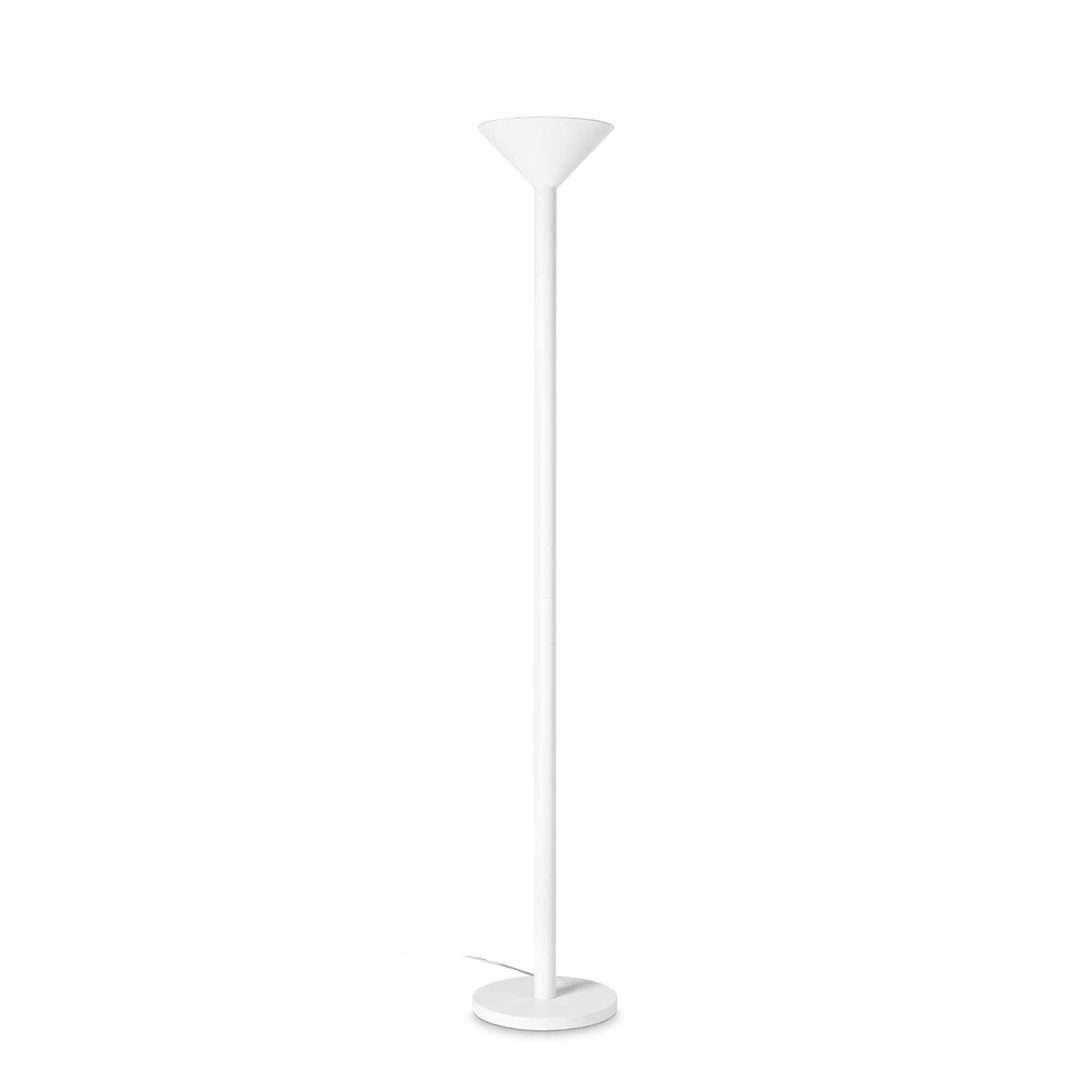 Elegant White Floor Lamp with Single Bulb