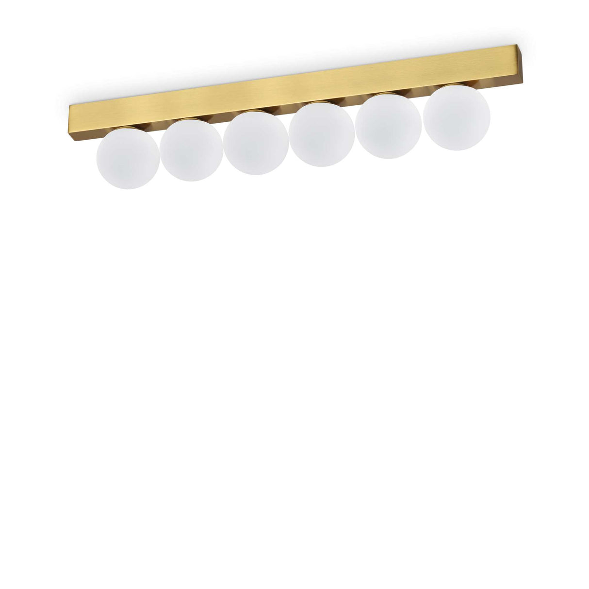 Brass Ping Pong Flush Ceiling Light with Six Bulbs
