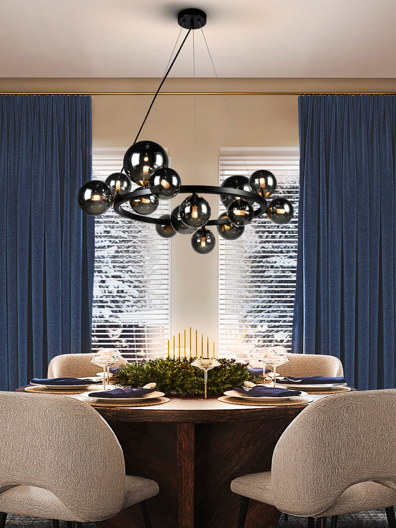 Cosmic Glow Black Table Lamp