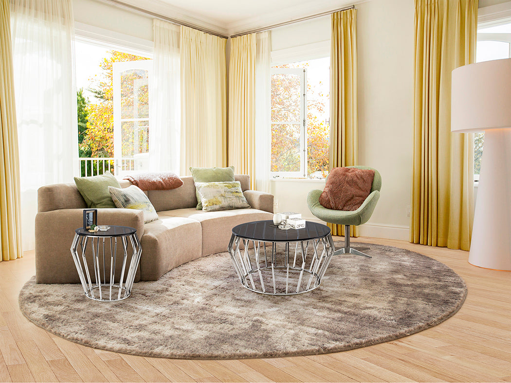 Elegant Steel Ciros Pedestal Table